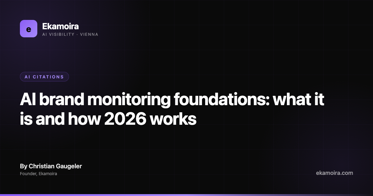 AI brand monitoring foundations: what it is and how 2026 works